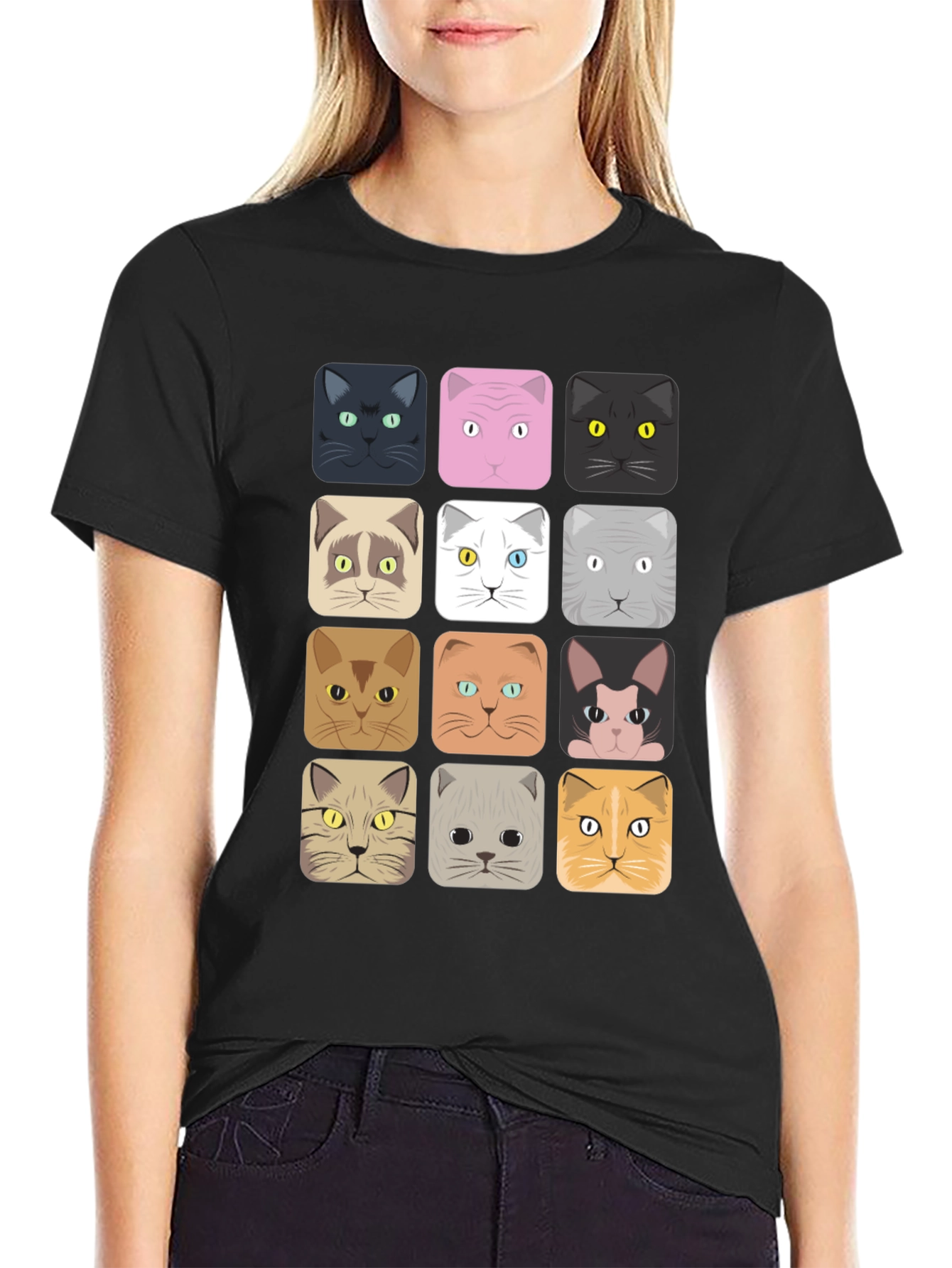 Cool Cat Faces T-Shirt