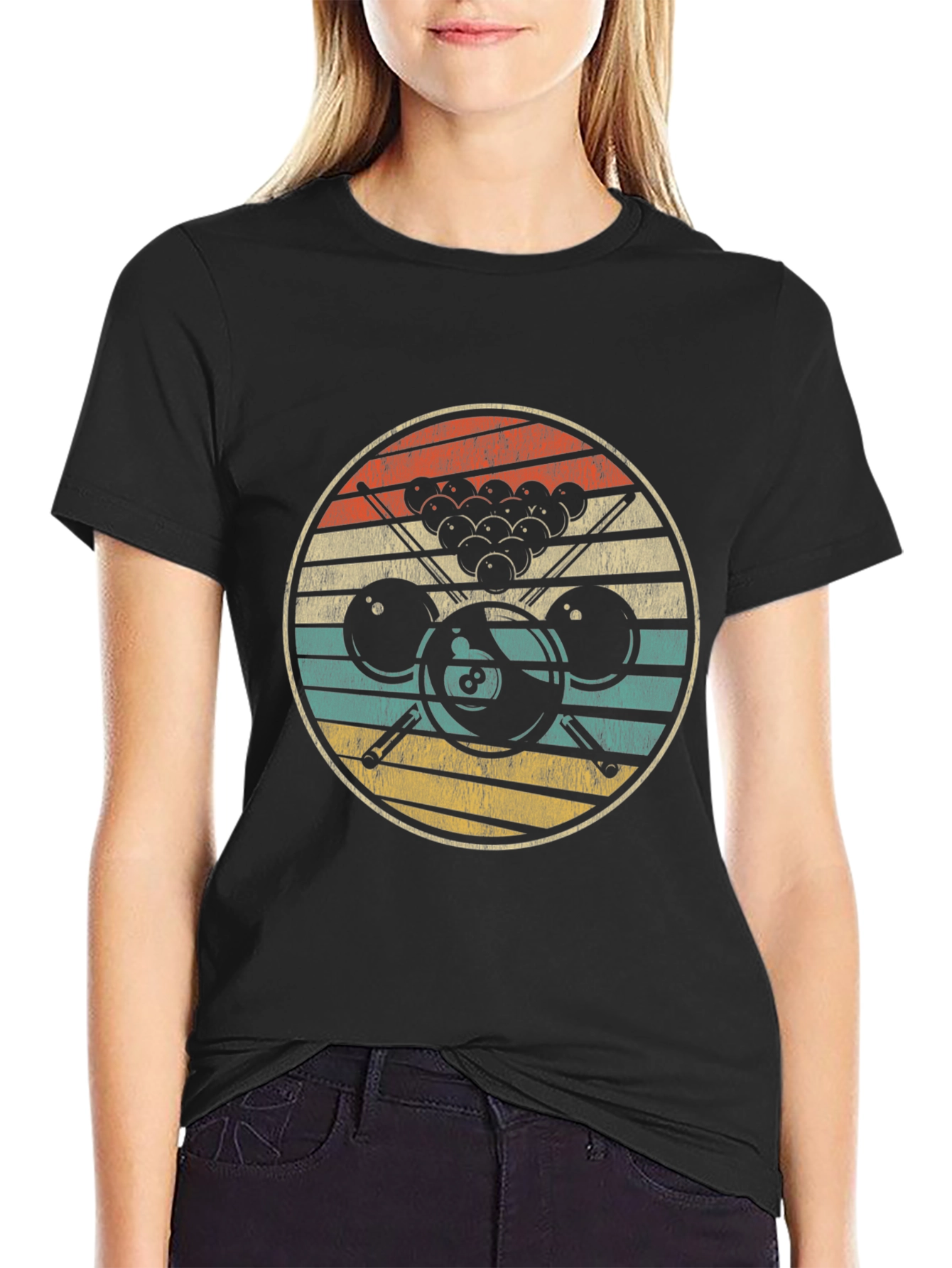 Vintage Billiards T-Shirt Retro Pool Player Tee