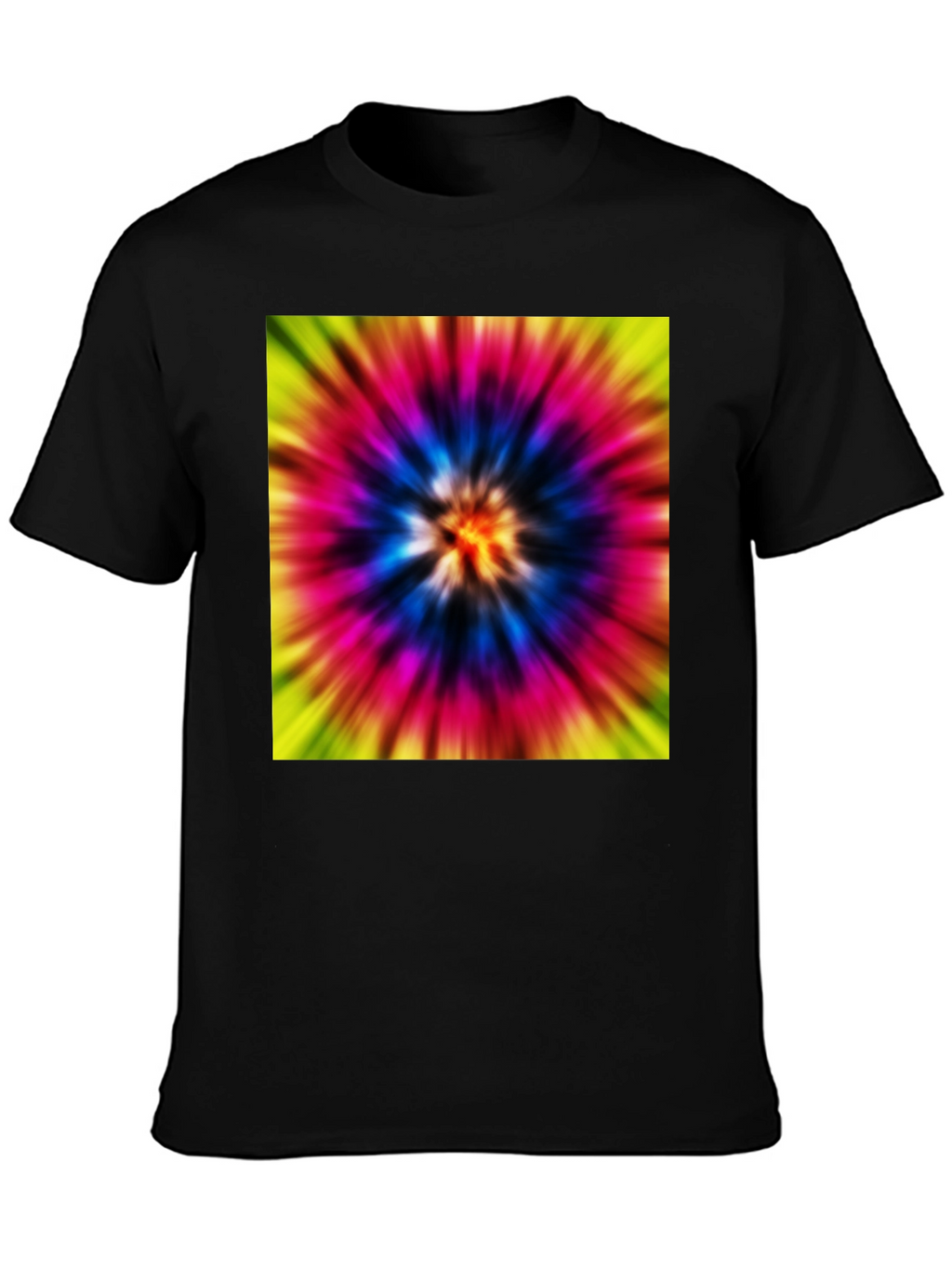 Tie-Dye Graphic Black T-Shirt