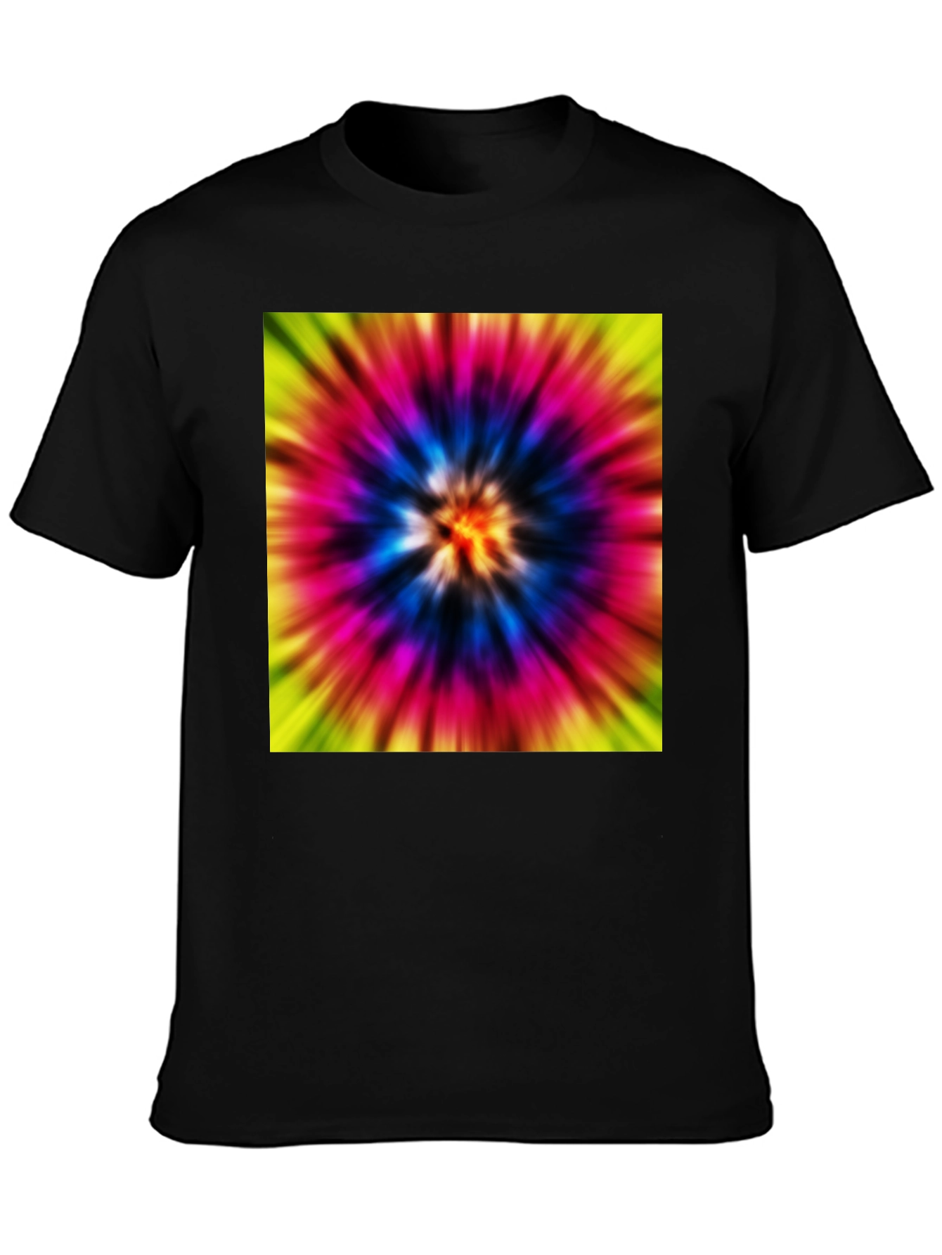 Tie-Dye Graphic Black T-Shirt