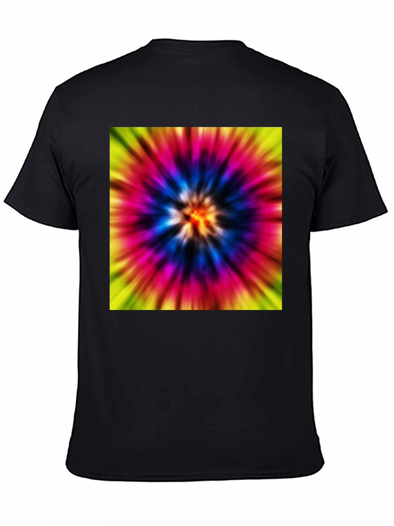 Tie-Dye Graphic Black T-Shirt