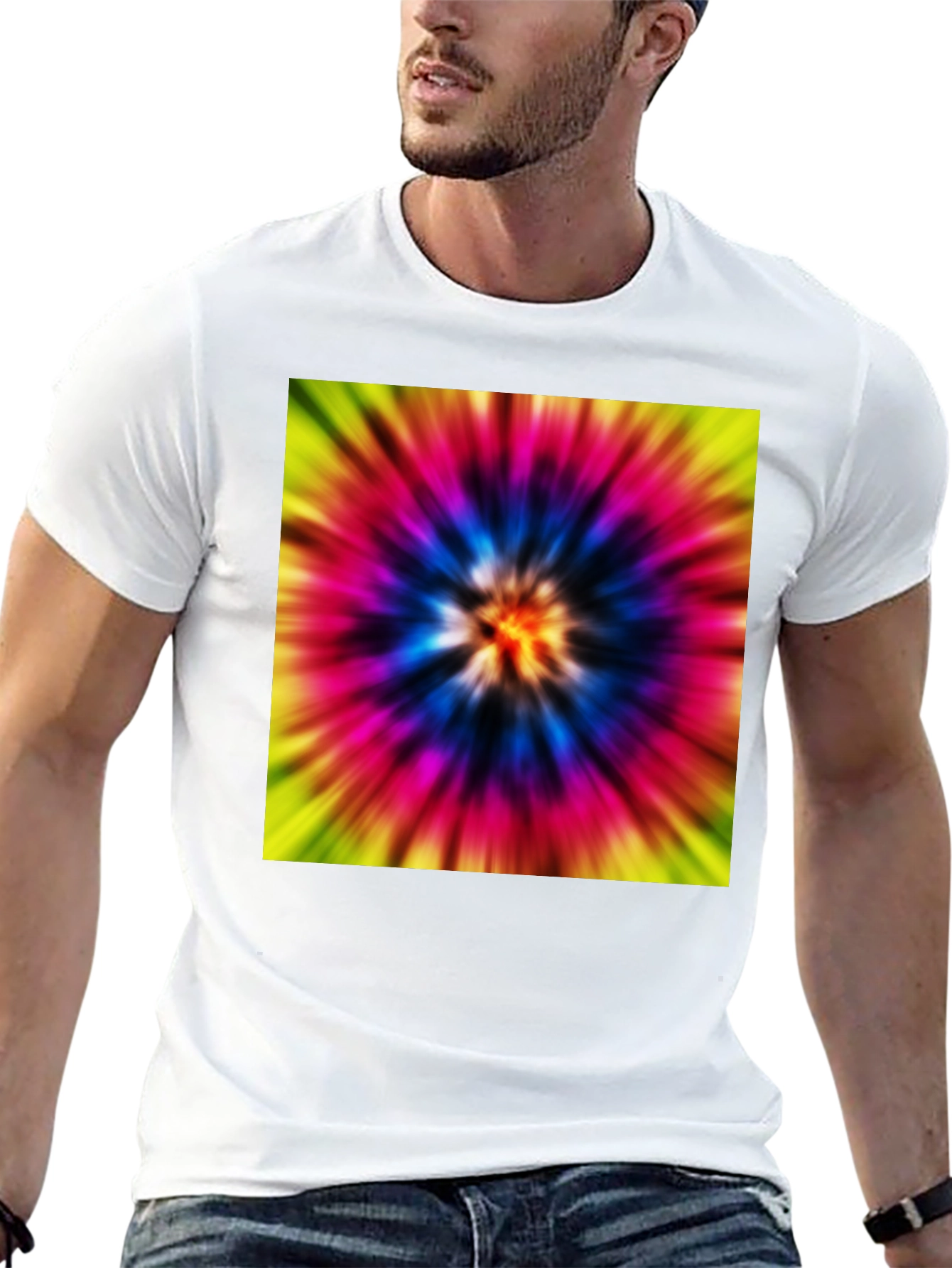 Tie-Dye Graphic Black T-Shirt