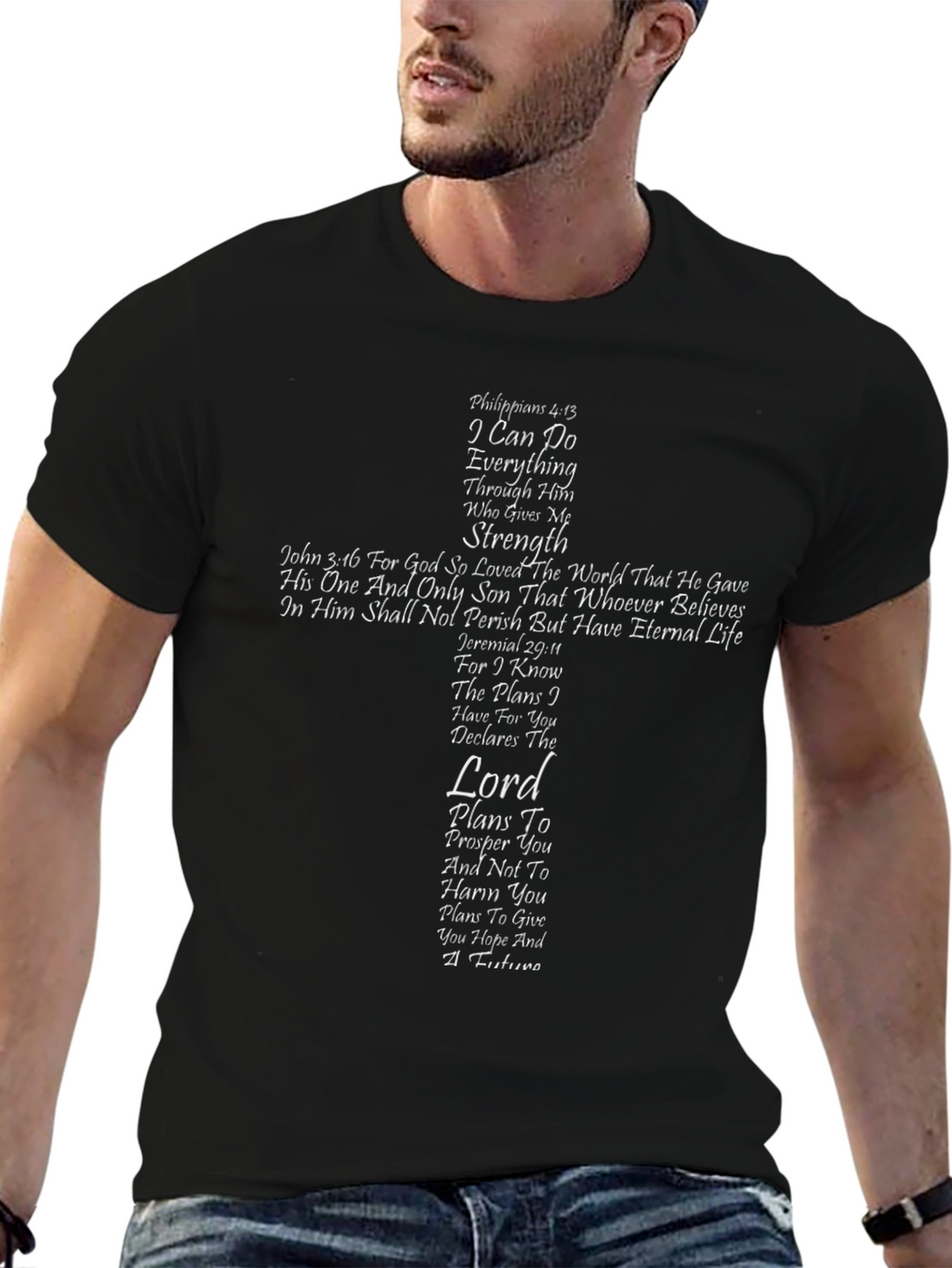 Faith-Inspired Cross Graphic T-Shirt