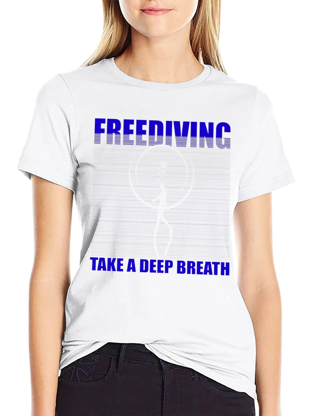 Freediving Take a Deep Breath Black T-Shirt