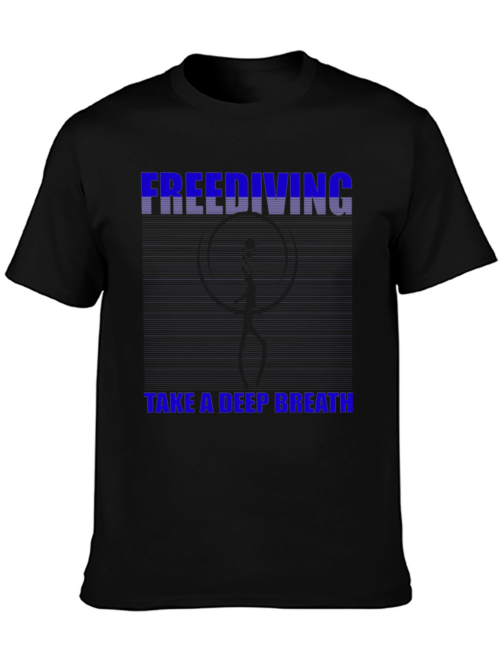 Freediving Take a Deep Breath Black T-Shirt