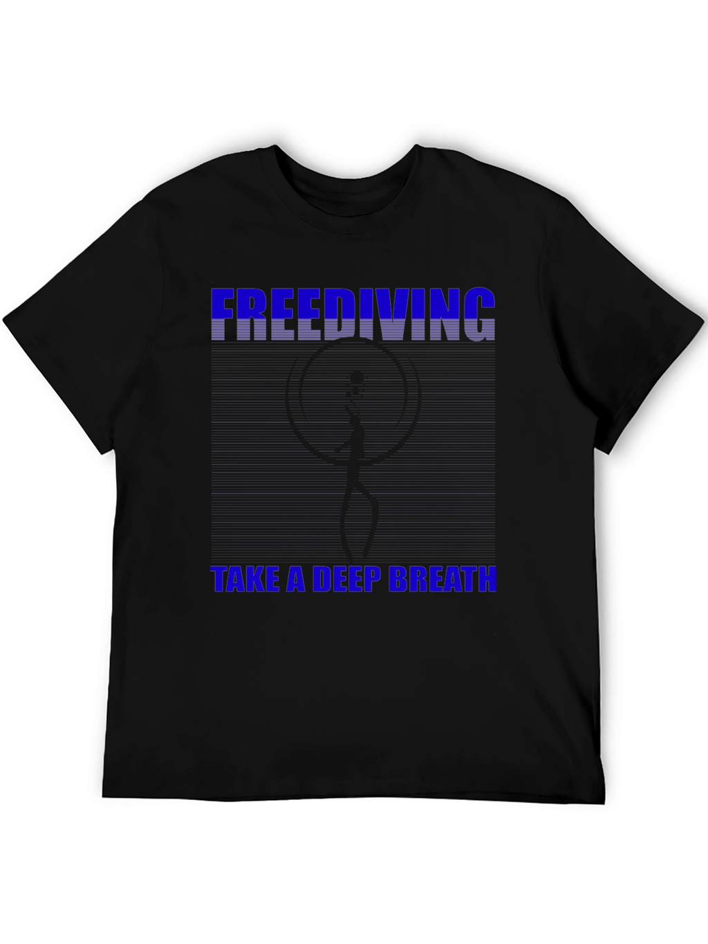 Freediving Take a Deep Breath Black T-Shirt