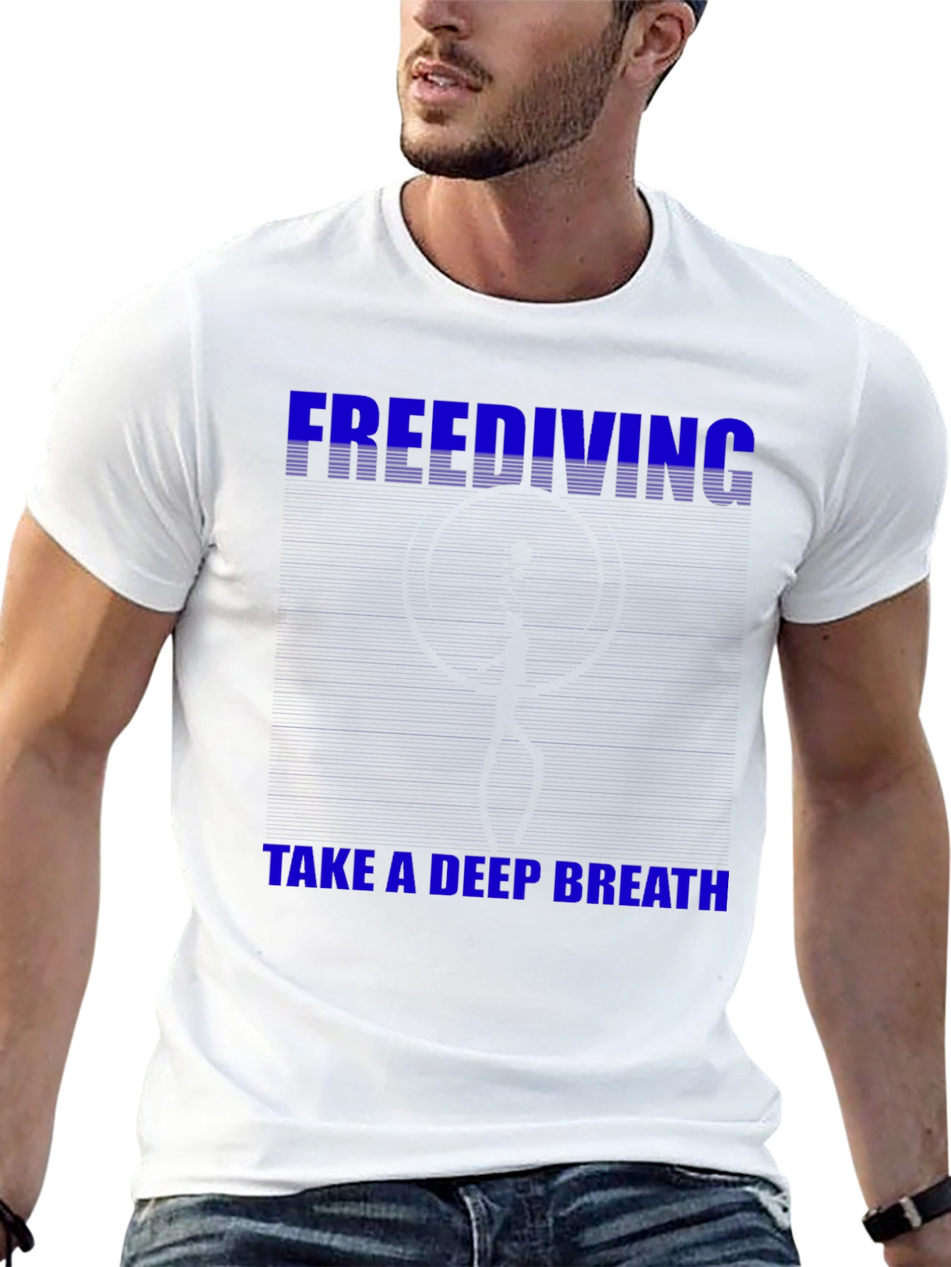 Freediving Take a Deep Breath Black T-Shirt