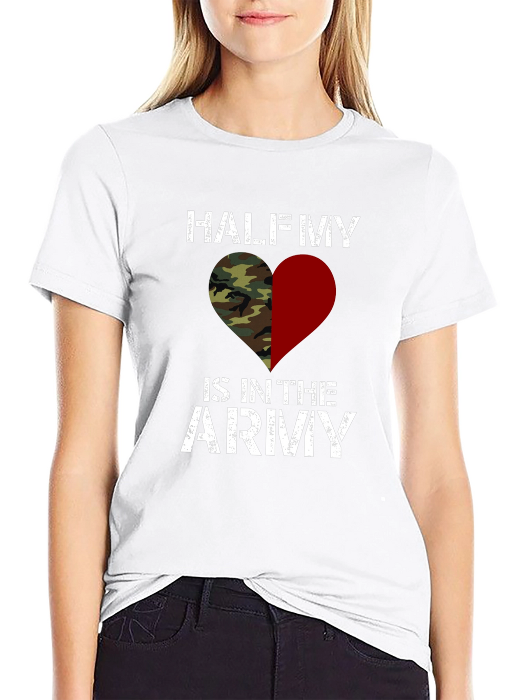 Half My Heart is in the Army T-Shirt