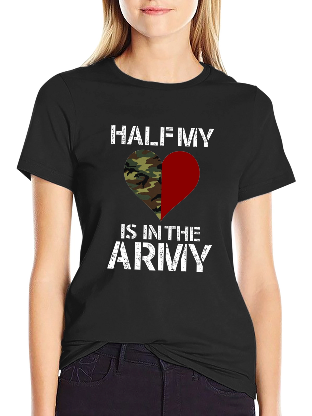 Half My Heart is in the Army T-Shirt