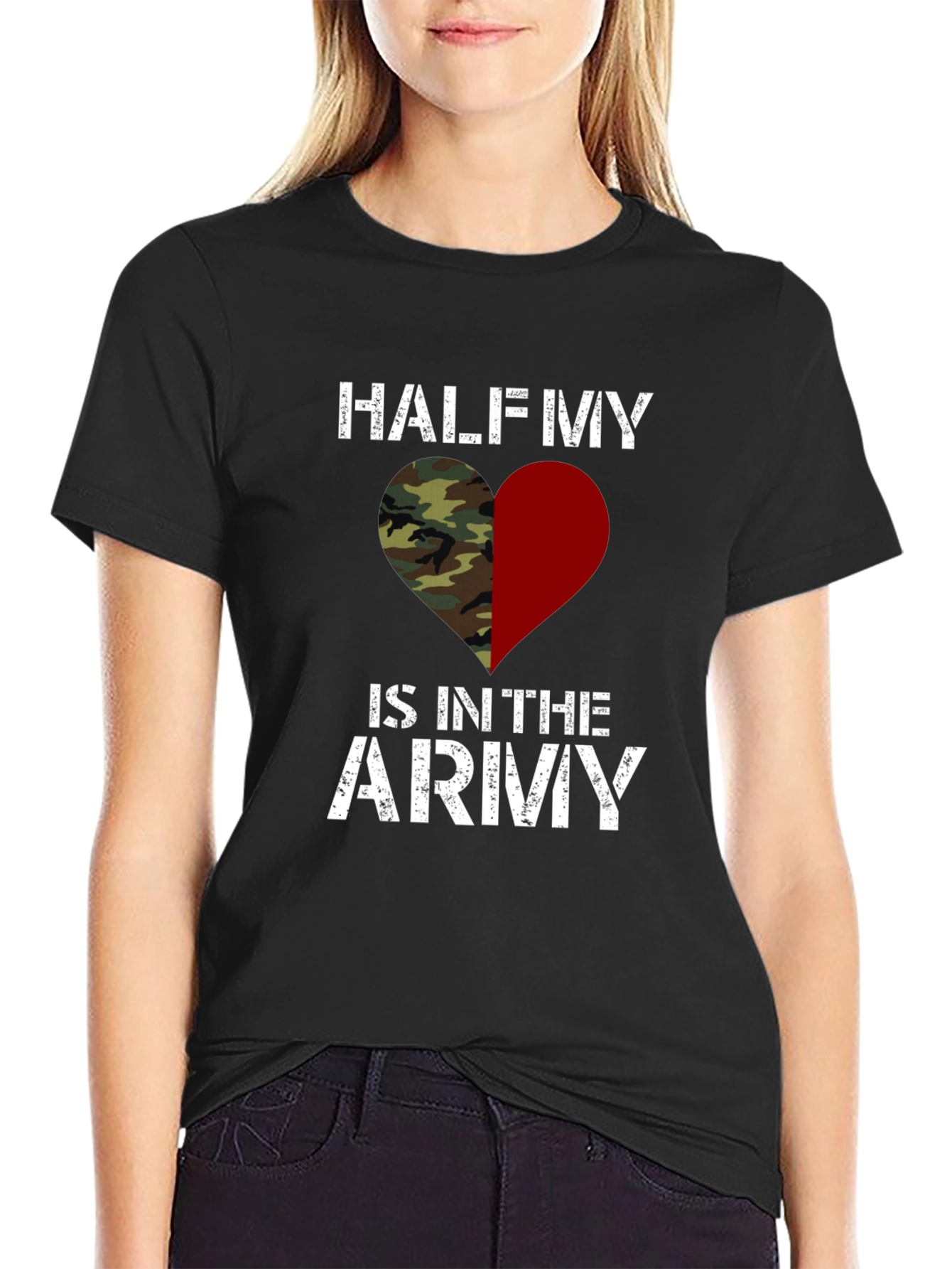 Half My Heart is in the Army T-Shirt