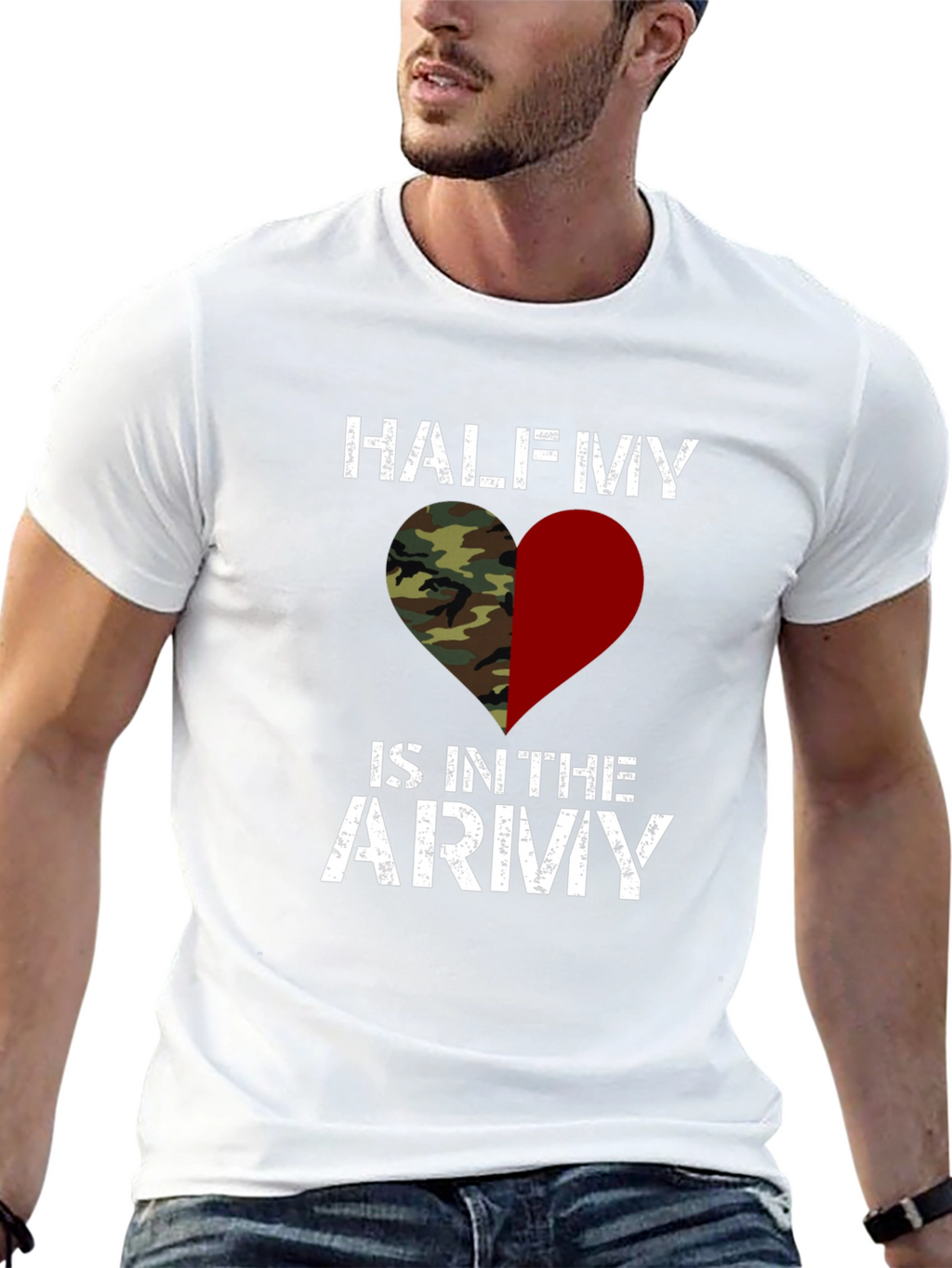 Half My Heart is in the Army T-Shirt