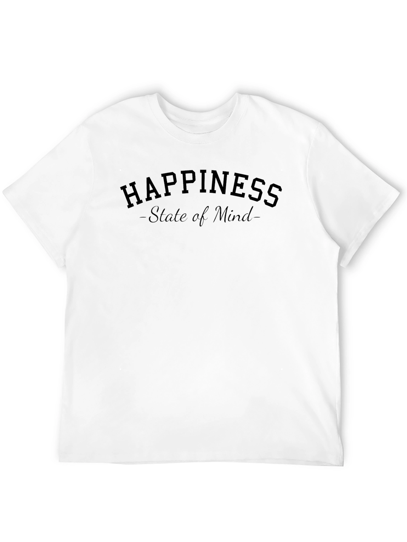 Happiness State of Mind Black T-Shirt