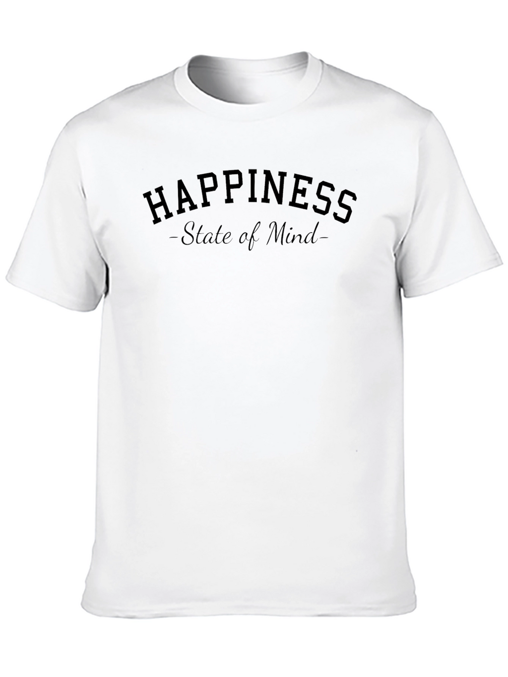 Happiness State of Mind Black T-Shirt