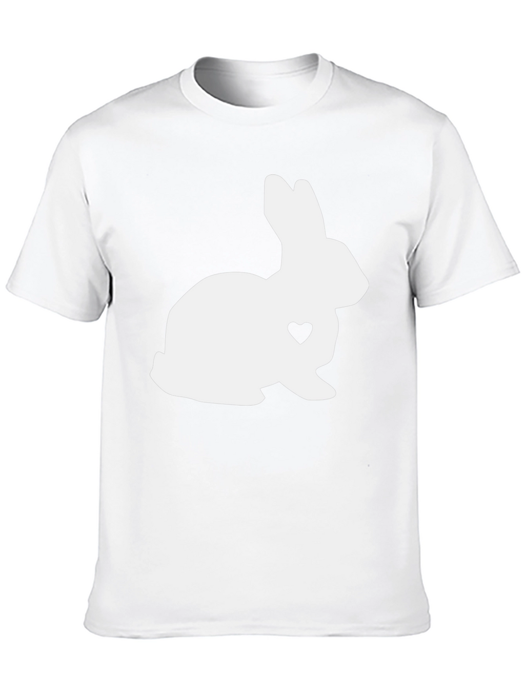 Bunny Heart Tee - Black Casual T-Shirt