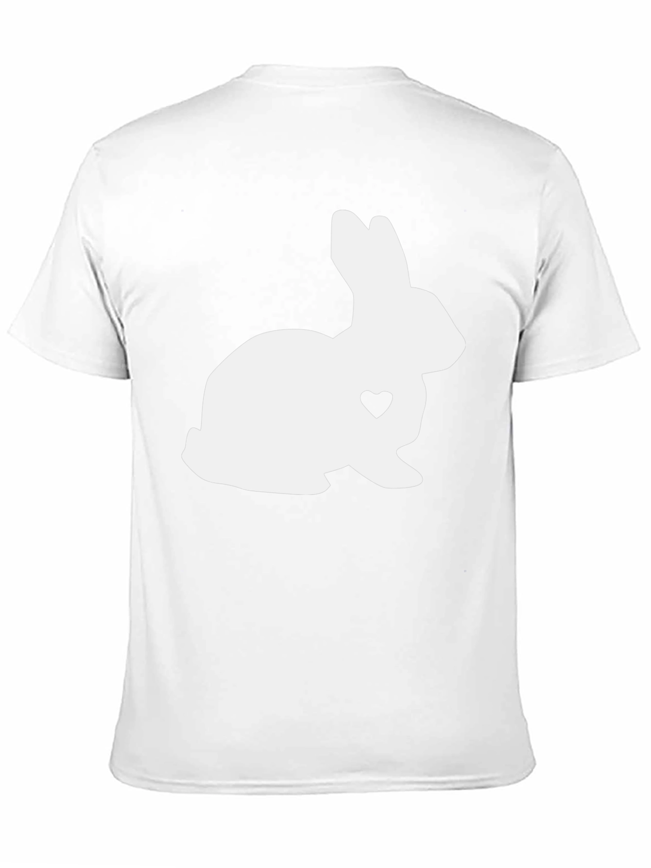 Bunny Heart Tee - Black Casual T-Shirt