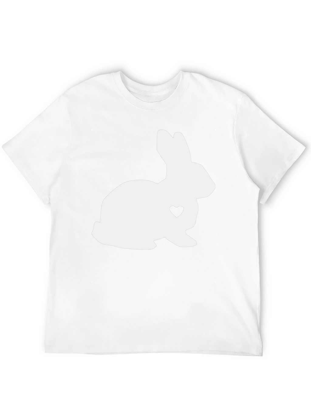 Bunny Heart Tee - Black Casual T-Shirt