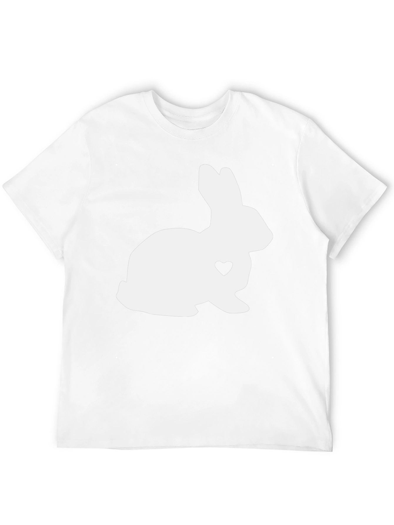 Bunny Heart Tee - Black Casual T-Shirt