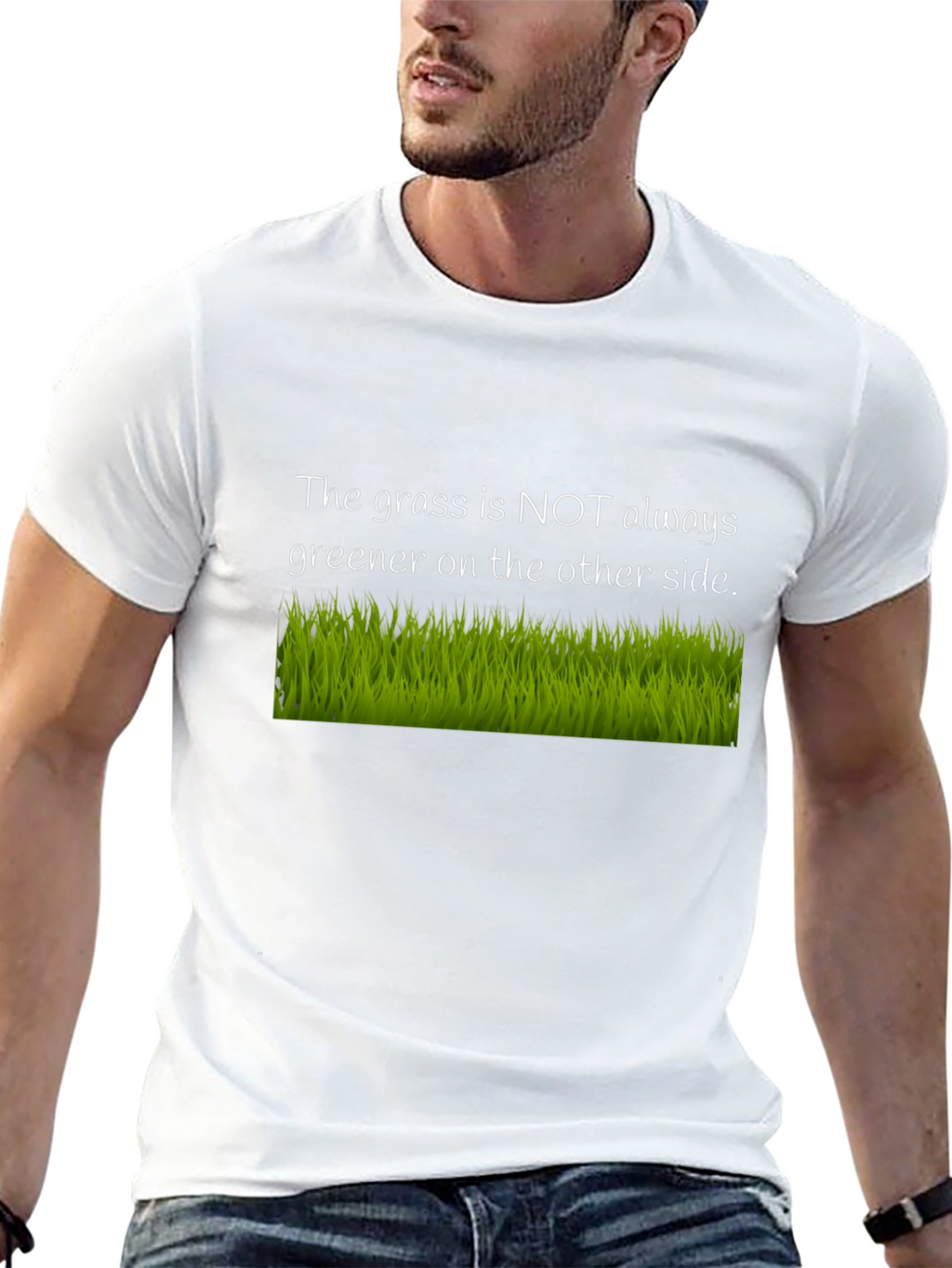 The Grass Is Not Always Greener Black T-Shirt