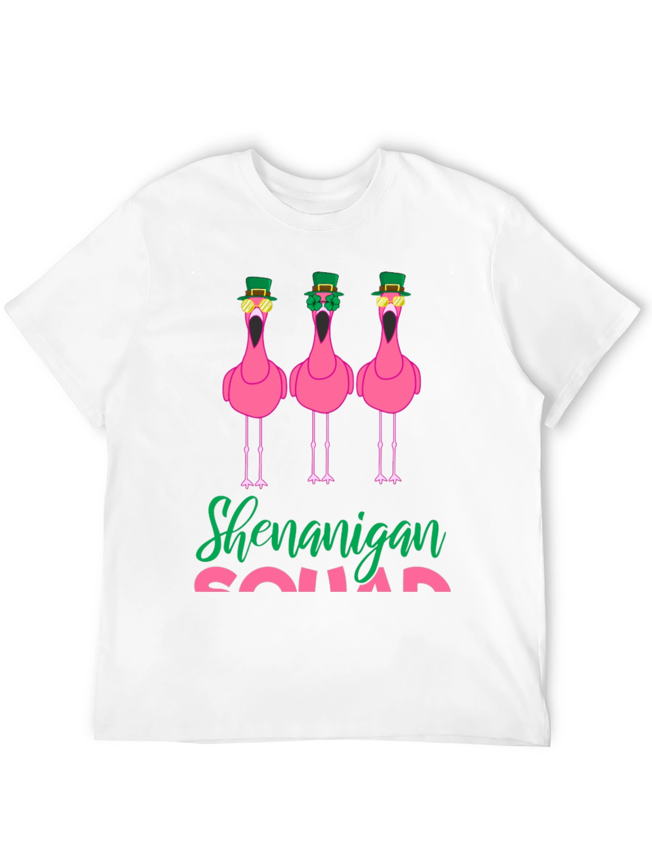 Shenanigan Squad St. Patricks Day Flamingo T-Shirt
