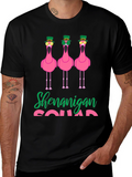 Shenanigan Squad St. Patricks Day Flamingo T-Shirt