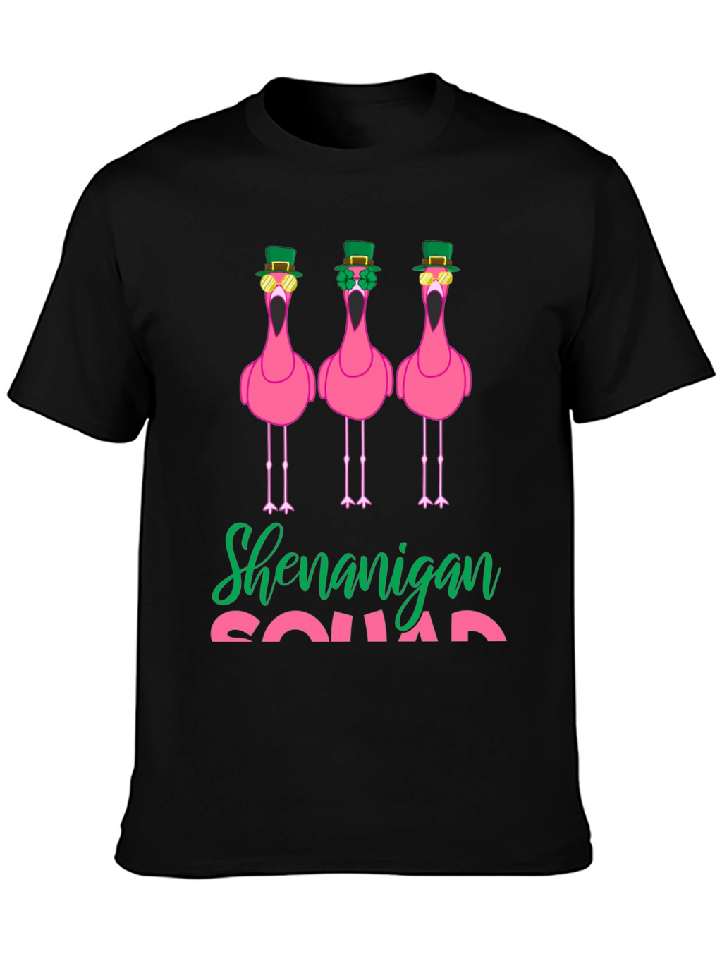Shenanigan Squad St. Patricks Day Flamingo T-Shirt