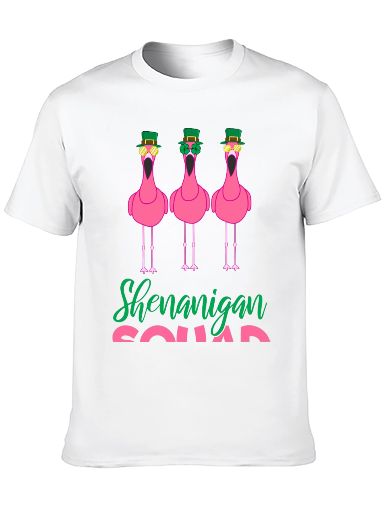 Shenanigan Squad St. Patricks Day Flamingo T-Shirt