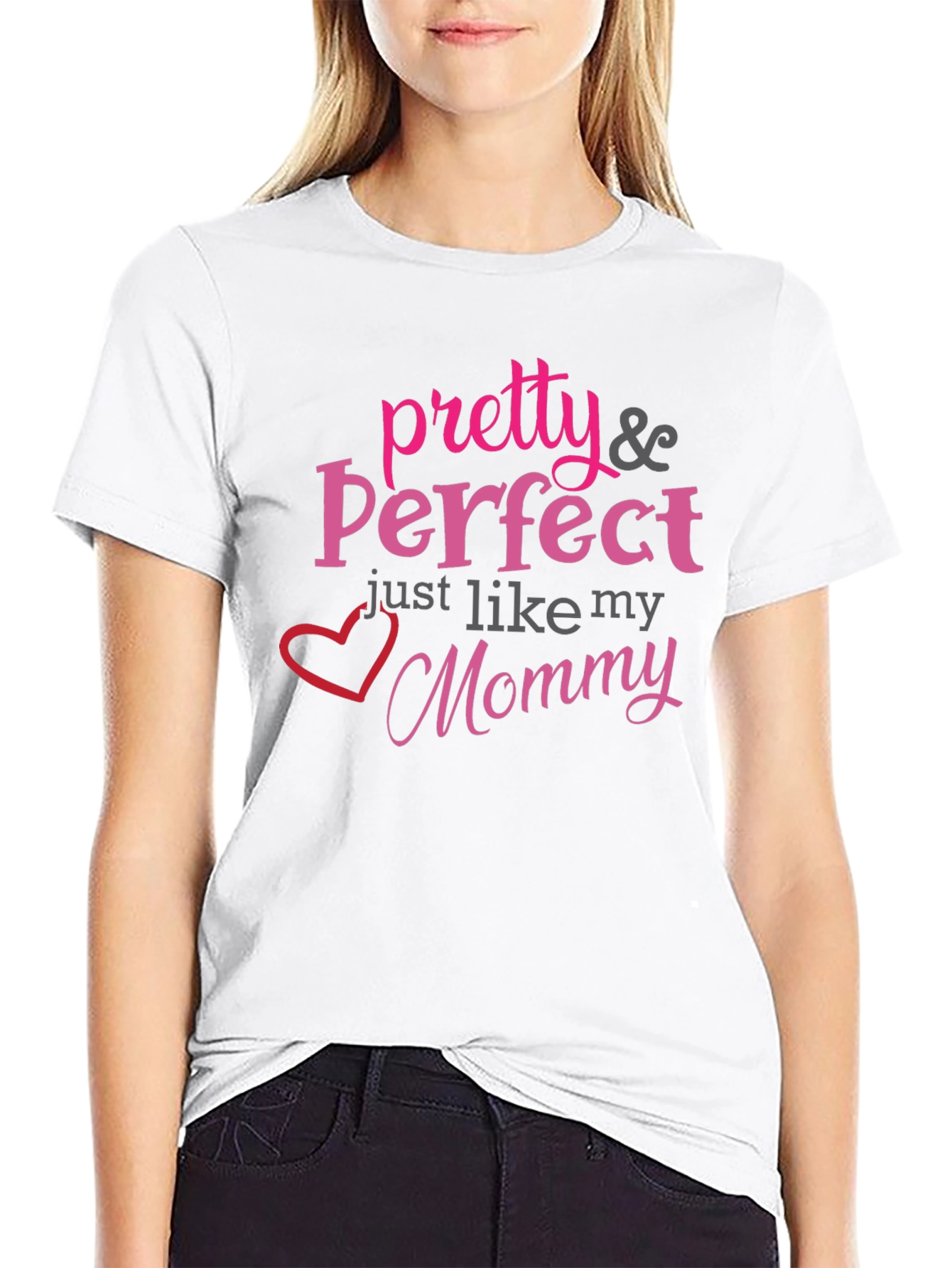 Pretty & Perfect Mommy T-Shirt - Black