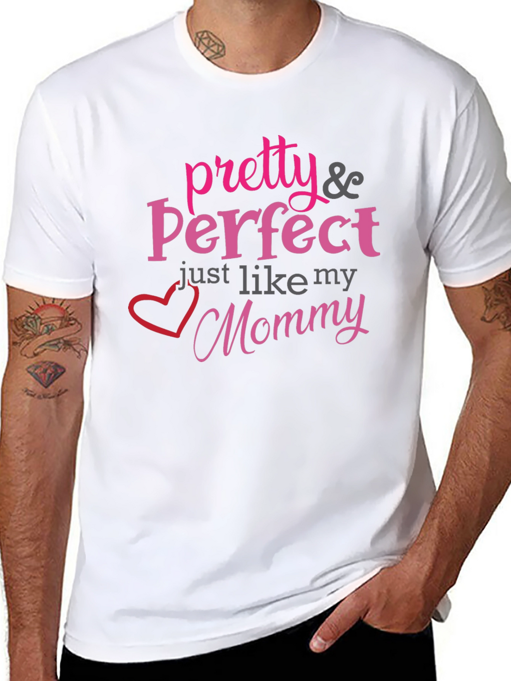 Pretty & Perfect Mommy T-Shirt - Black