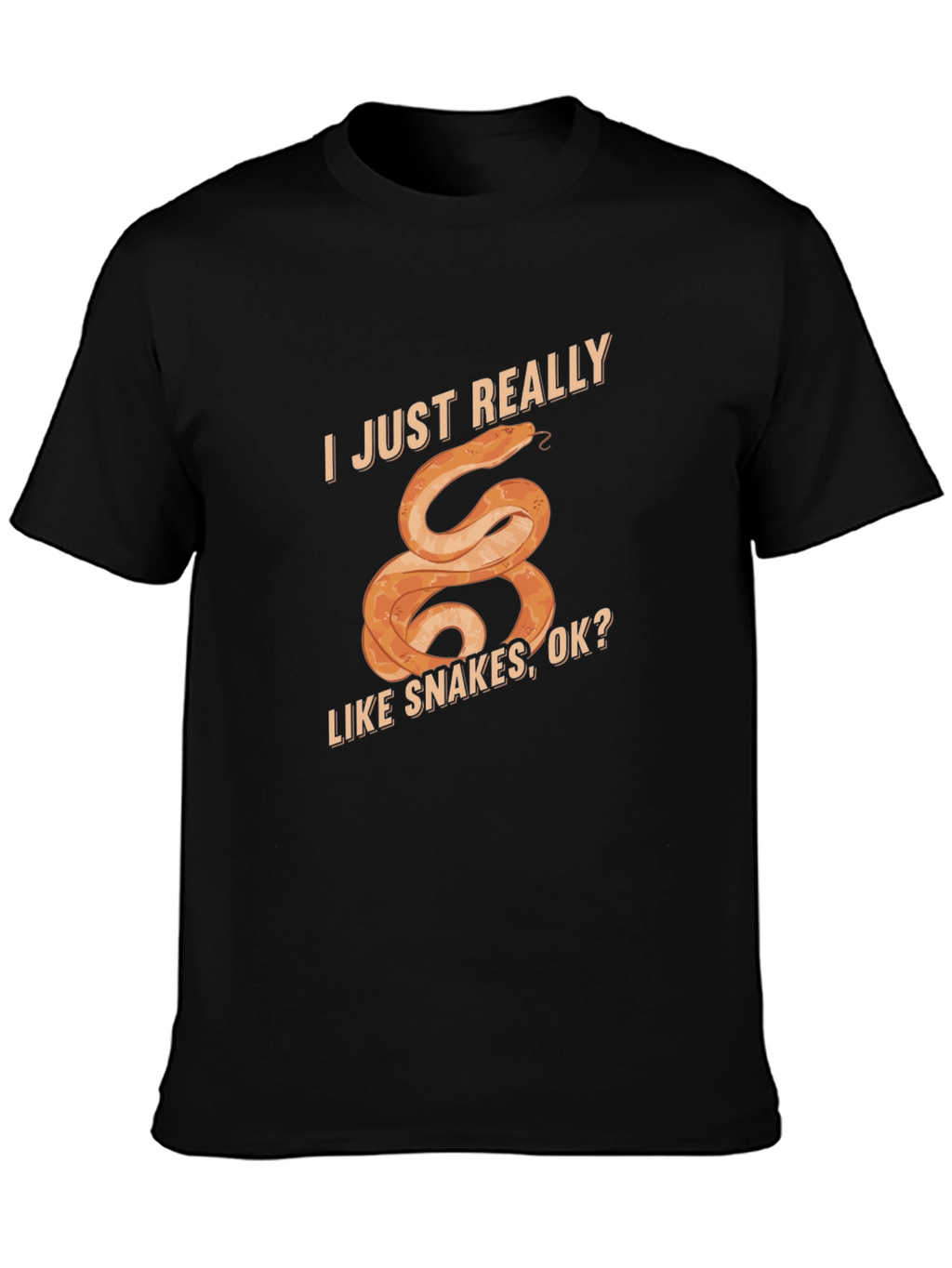 I Just Really Like Snakes T-Shirt Fun Graphic Tee