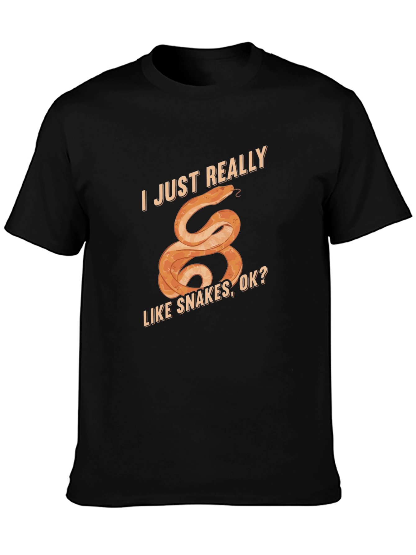 I Just Really Like Snakes T-Shirt Fun Graphic Tee