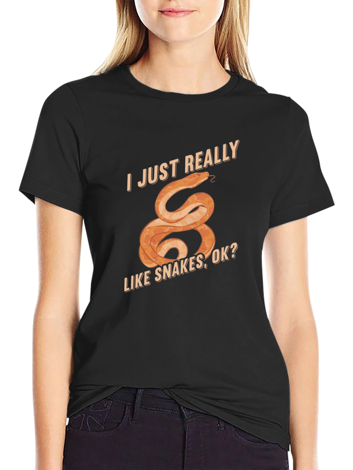 I Just Really Like Snakes T-Shirt Fun Graphic Tee