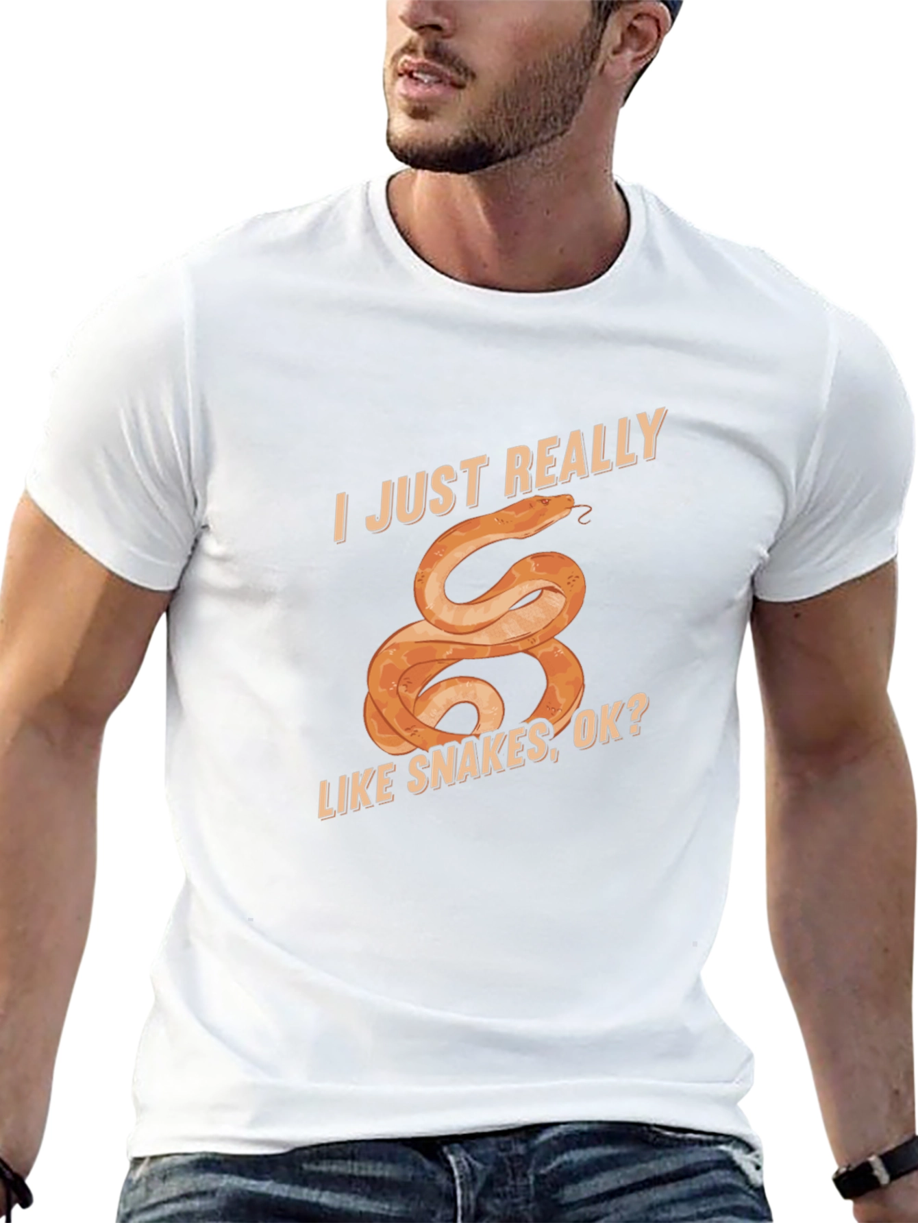 I Just Really Like Snakes T-Shirt Fun Graphic Tee