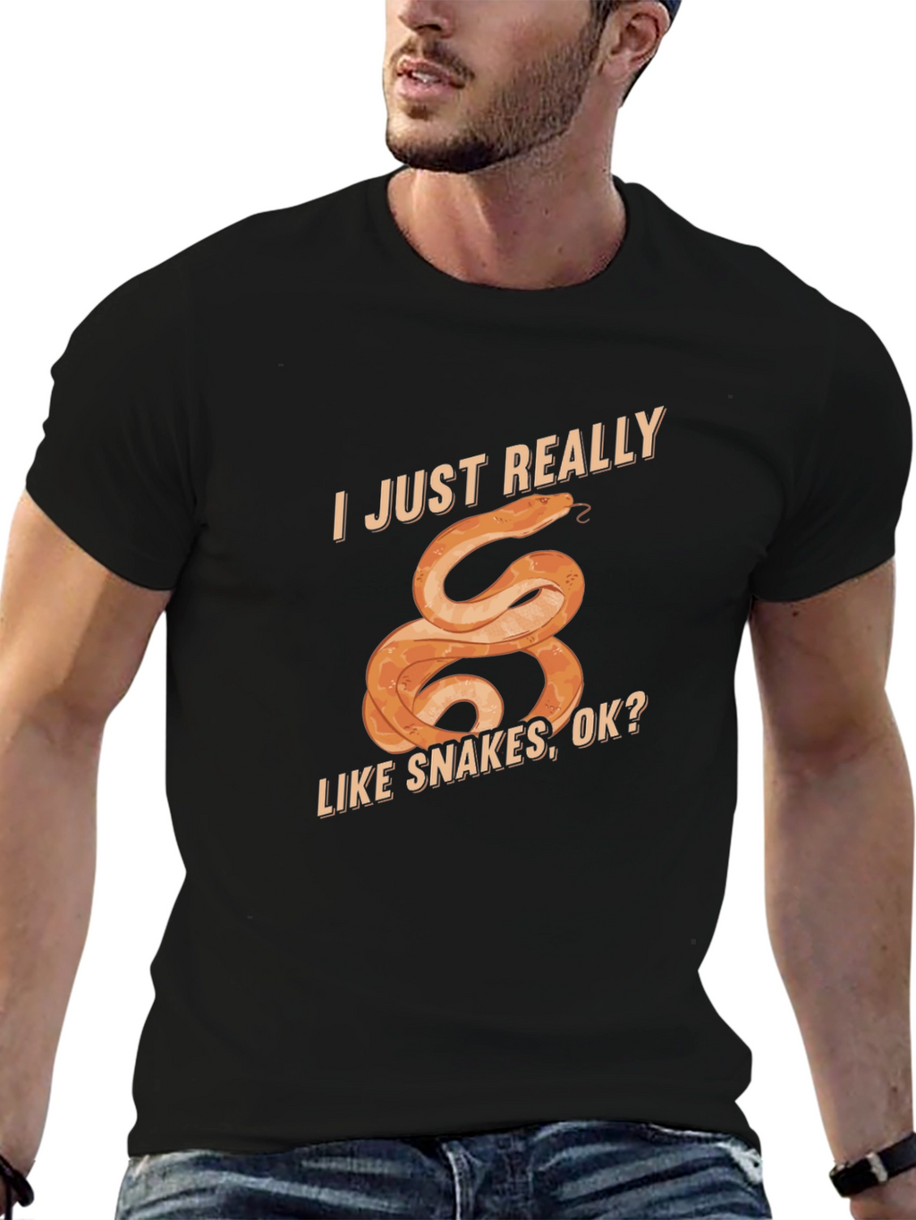 I Just Really Like Snakes T-Shirt Fun Graphic Tee