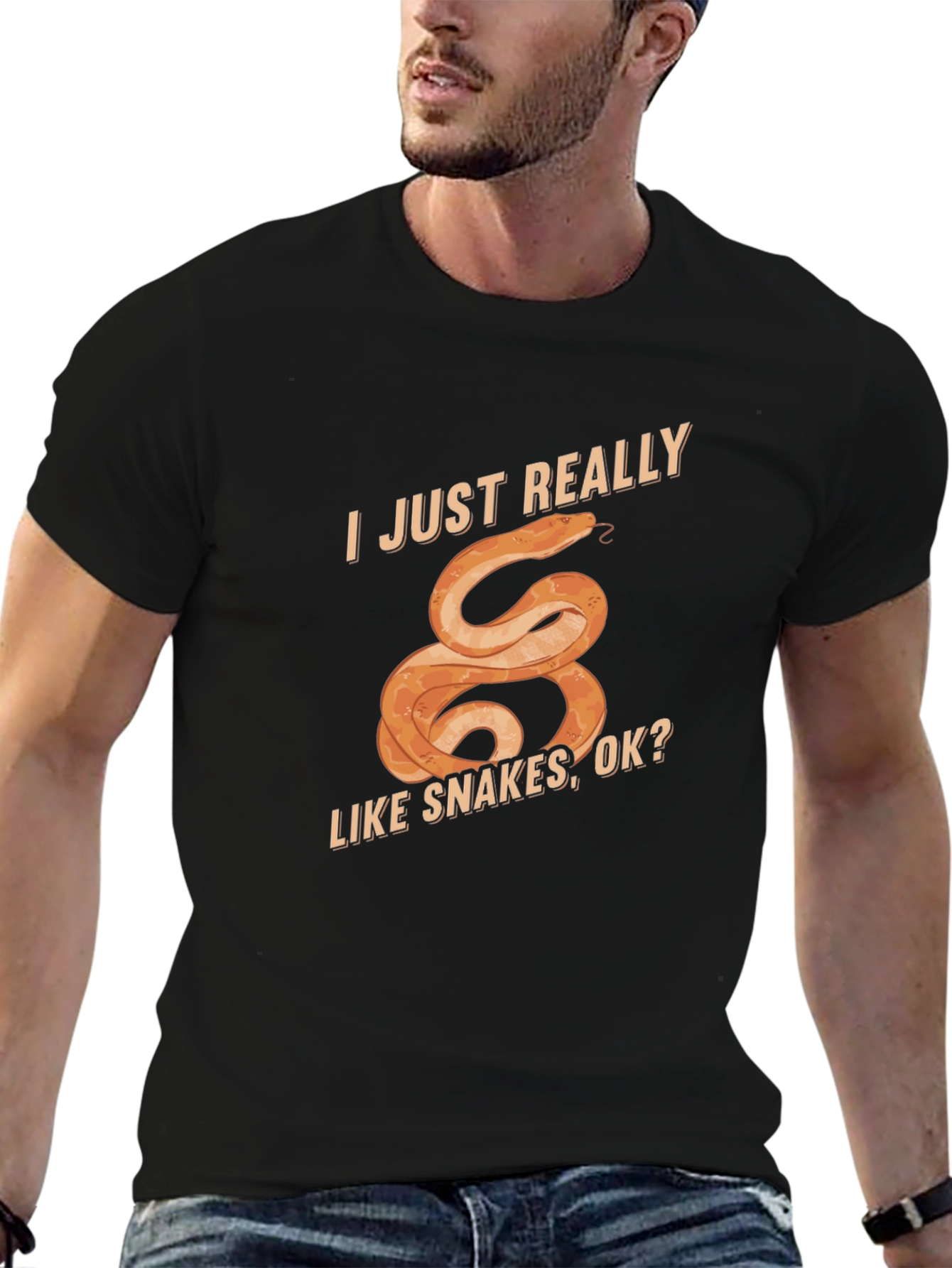 I Just Really Like Snakes T-Shirt Fun Graphic Tee