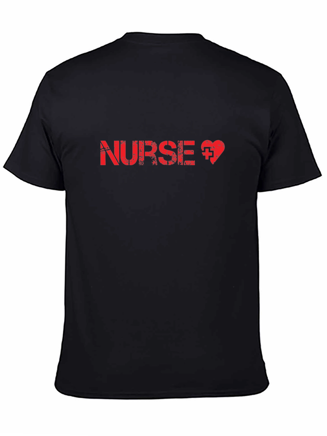 Nurse Love Heart Black T-Shirt