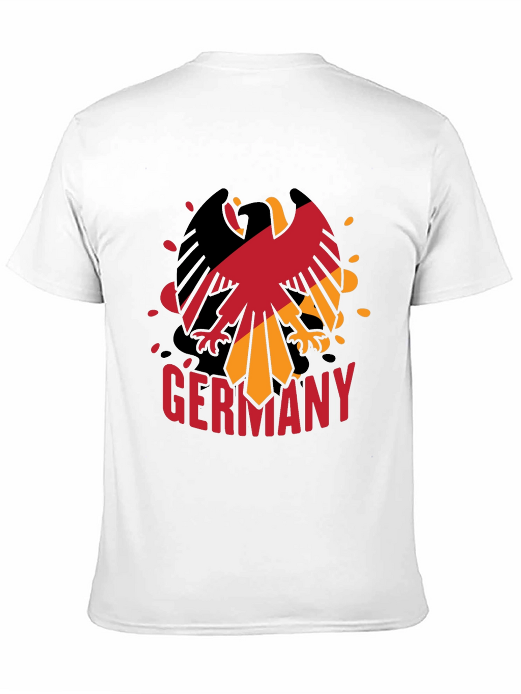 Germany Eagle Graphic Tee - Black Cotton Blend