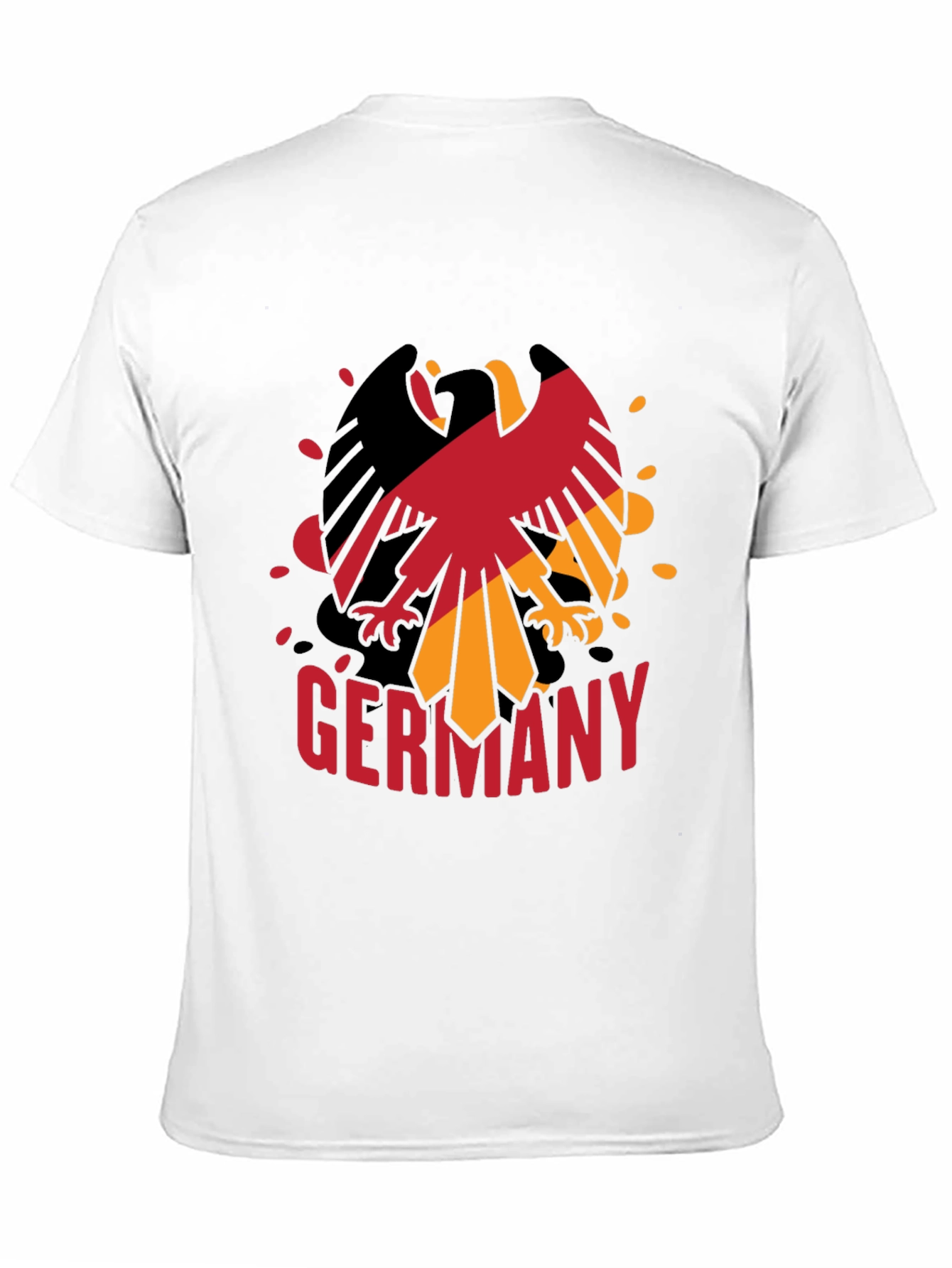 Germany Eagle Graphic Tee - Black Cotton Blend