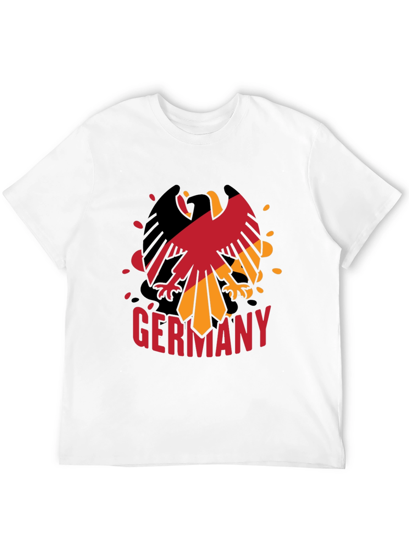 Germany Eagle Graphic Tee - Black Cotton Blend