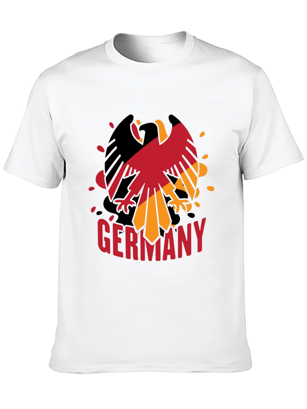 Germany Eagle Graphic Tee - Black Cotton Blend