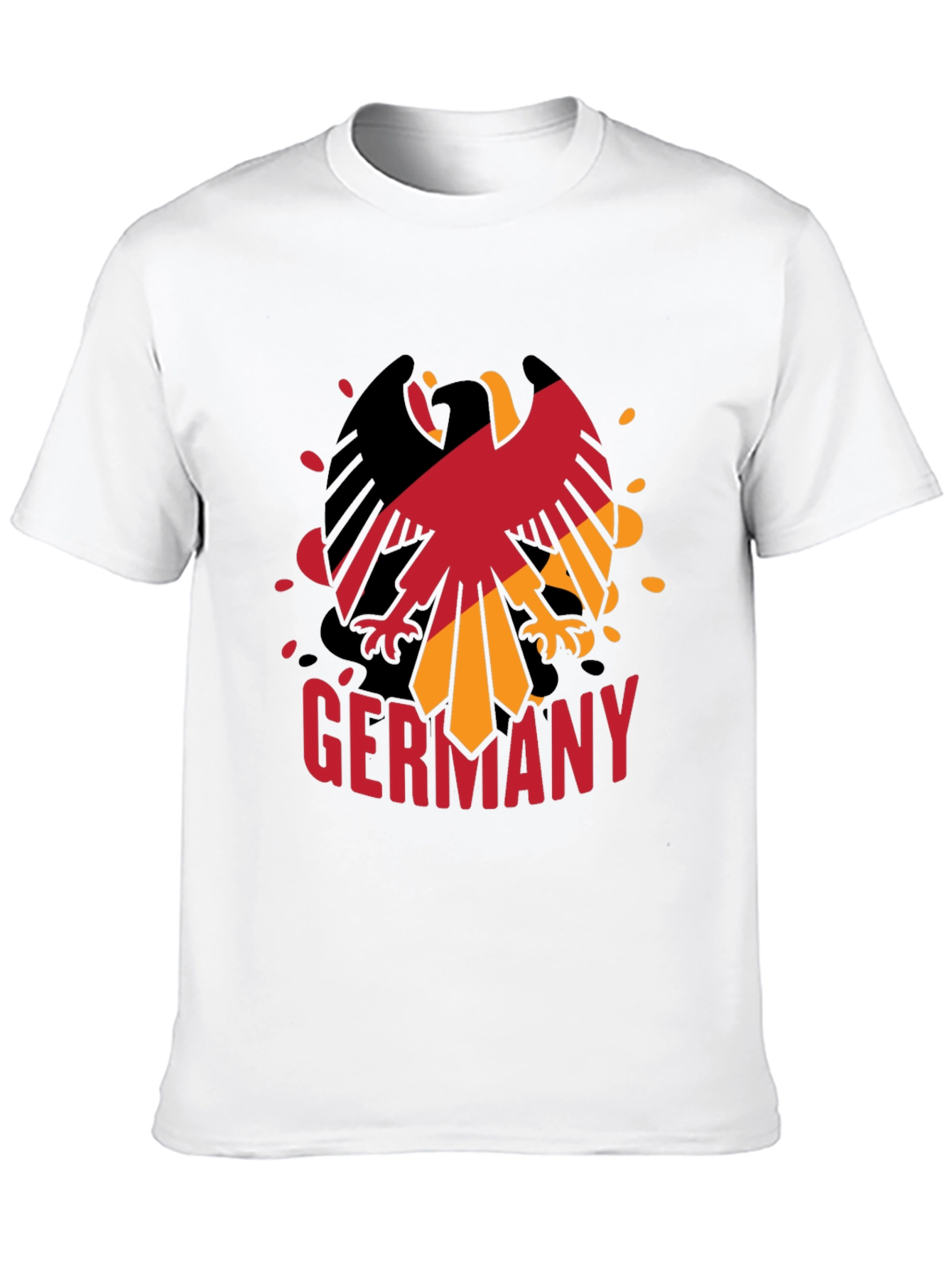 Germany Eagle Graphic Tee - Black Cotton Blend
