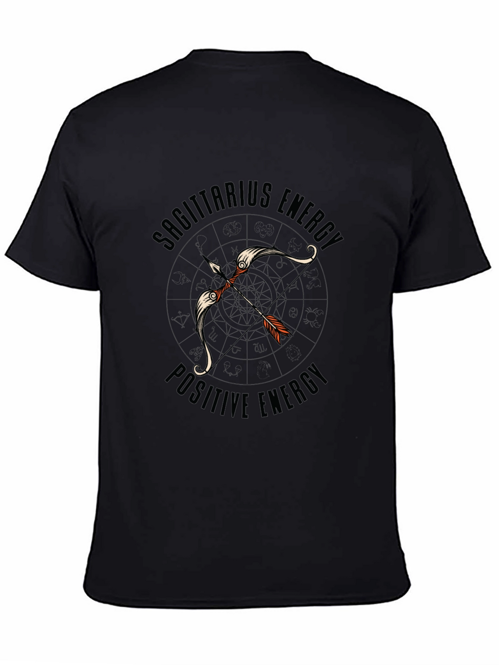 Sagittarius Energy Black Graphic Tee