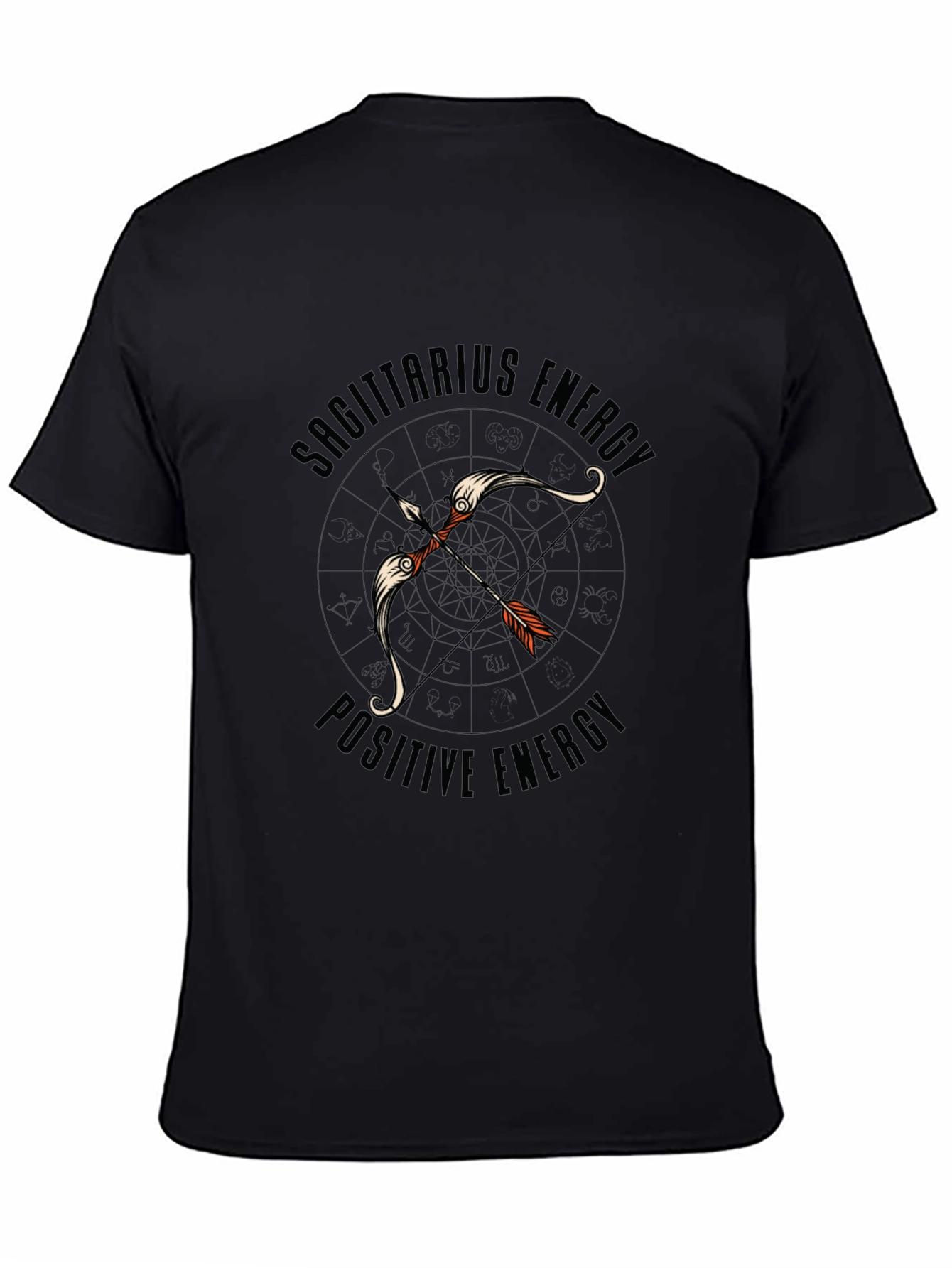Sagittarius Energy Black Graphic Tee