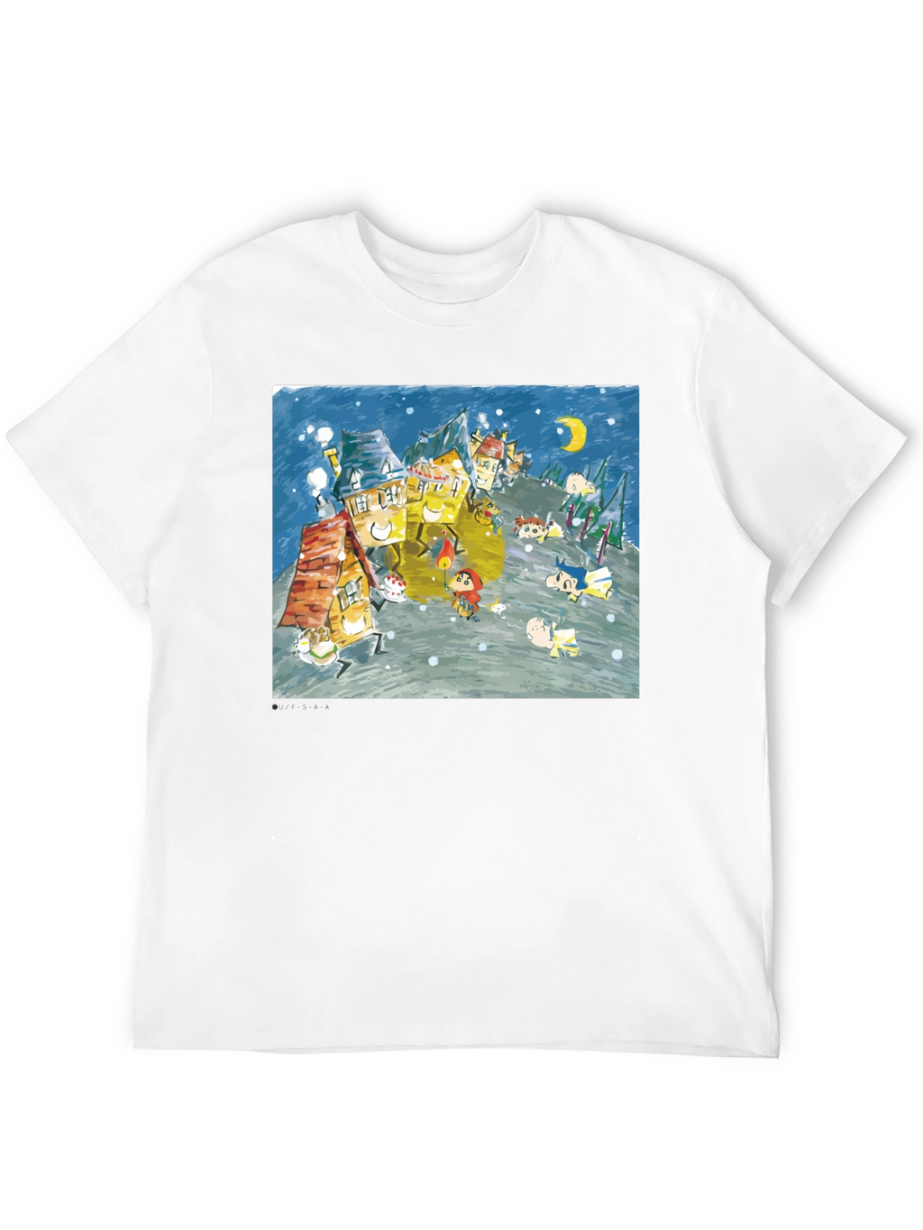 Whimsical Winter Village Graphic Tee