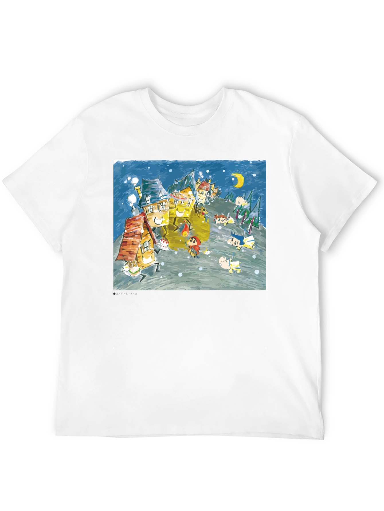 Whimsical Winter Village Graphic Tee