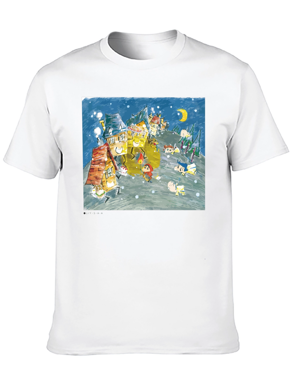 Whimsical Winter Village Graphic Tee