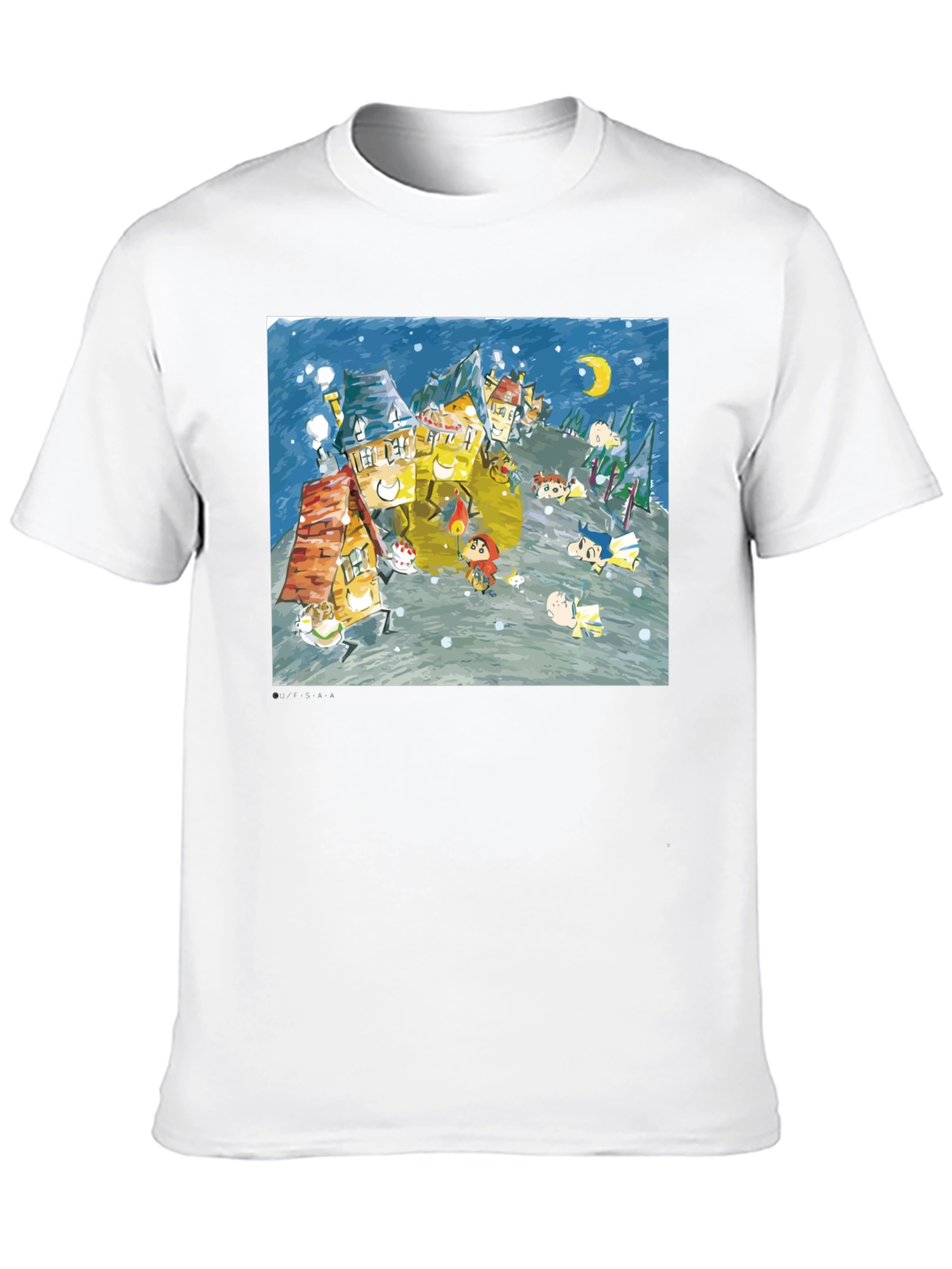 Whimsical Winter Village Graphic Tee