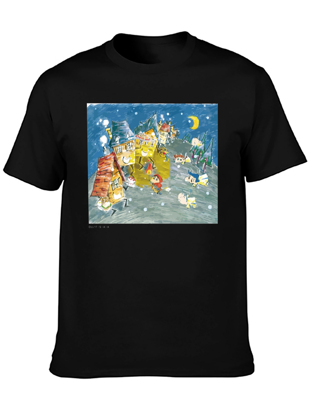 Whimsical Winter Village Graphic Tee