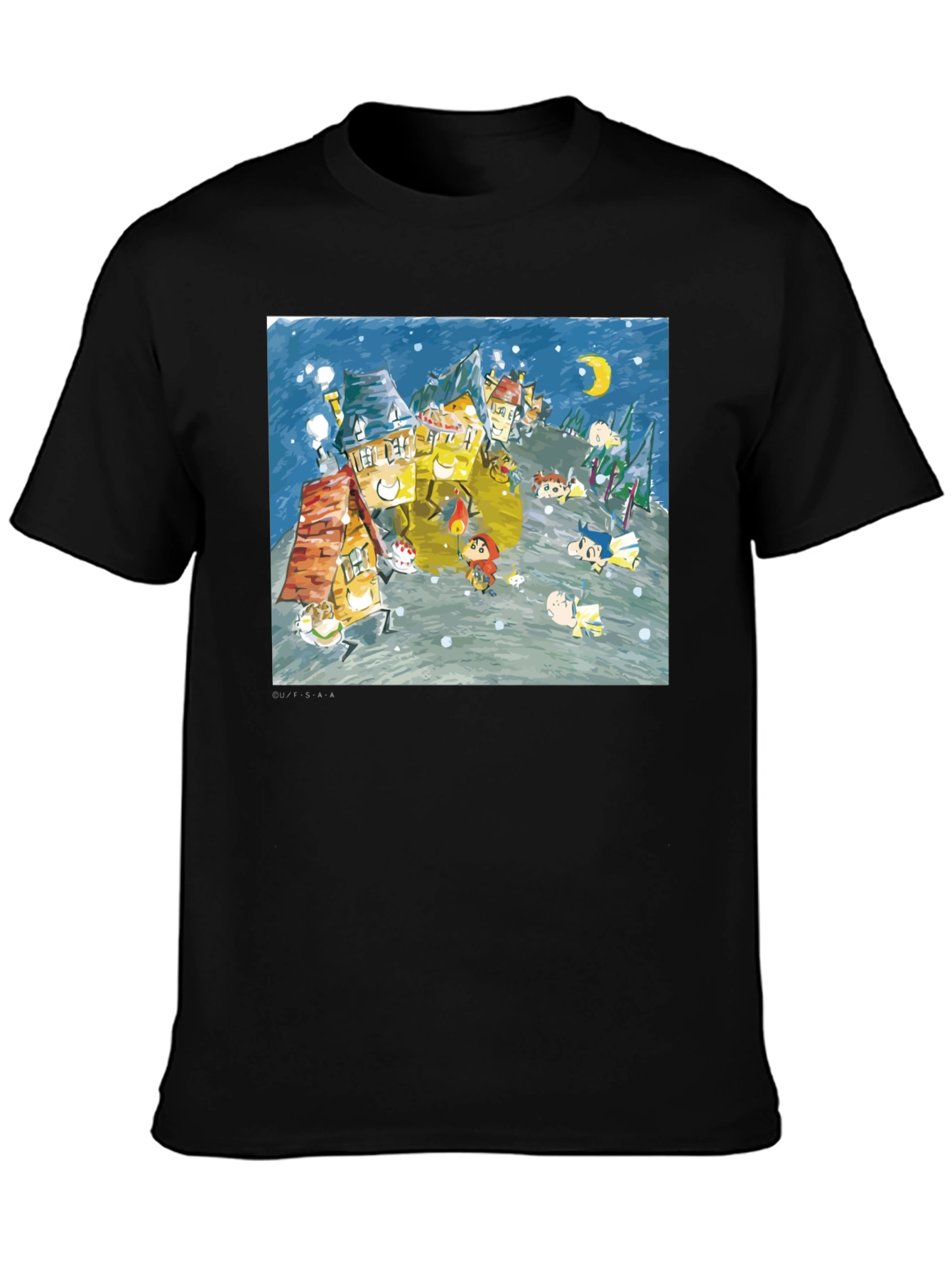 Whimsical Winter Village Graphic Tee