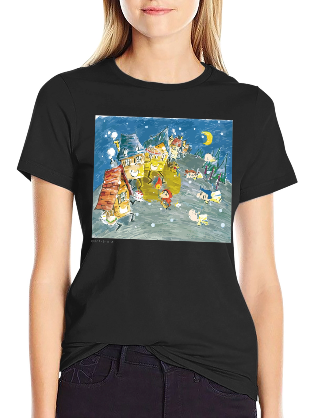 Whimsical Winter Village Graphic Tee