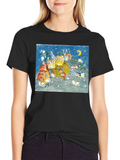 Whimsical Winter Village Graphic Tee